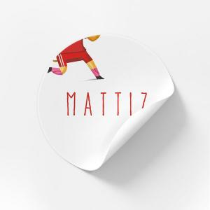 Sticker rond 40mm Kampioen