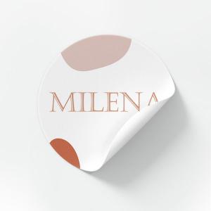Sticker rond 40mm Pastel Vlekjes