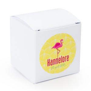 Sticker rond 40mm flamingo