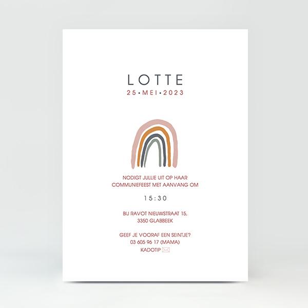 Uitnodiging Pastel Regenboog