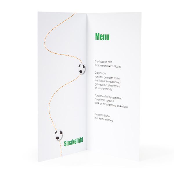 Menukaart voetbal