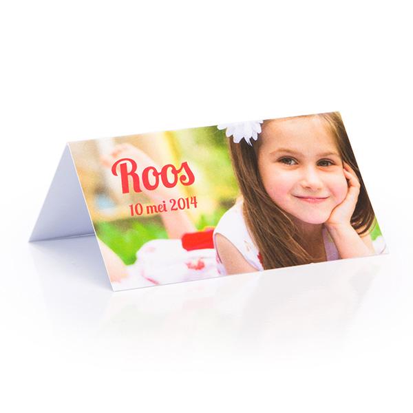 Tafelkaartje polkadots rood