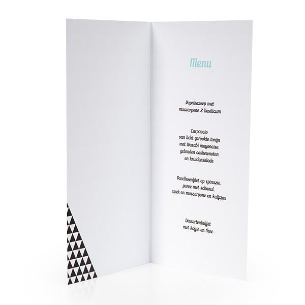 Menukaart zwart wit 1